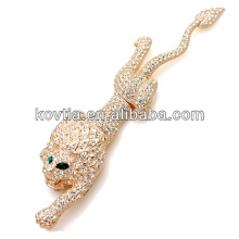 Luxuoso broche de ouro animal broche de diamante design exclusivo